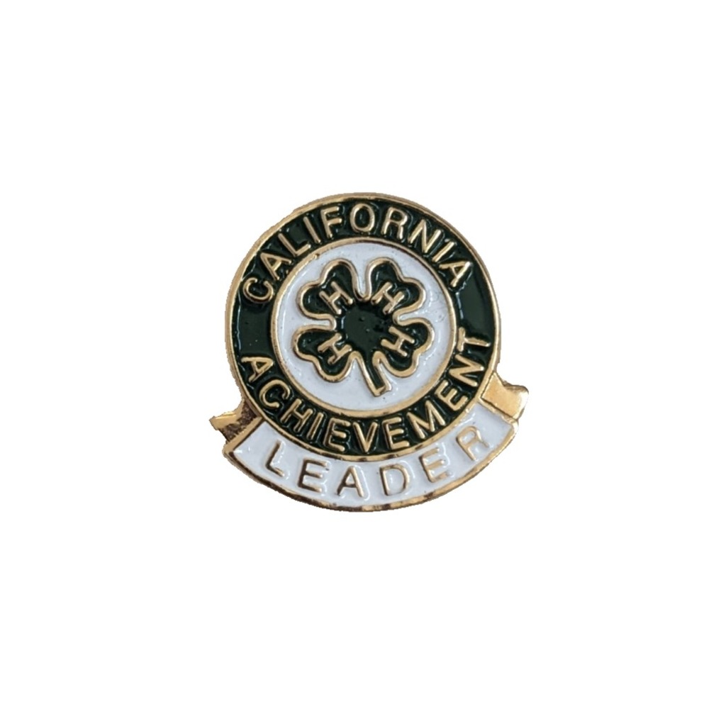 California 4-H Achievement Leader Pin Enamel Clover Youth Organization Award